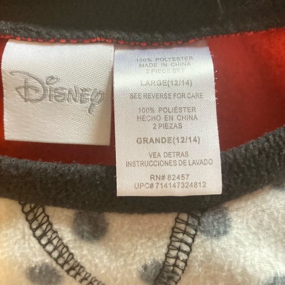 Disney L Plush Ladies Mickey Minnie Pajama Set Cozy Comfort Warm. - Picture 7 of 7